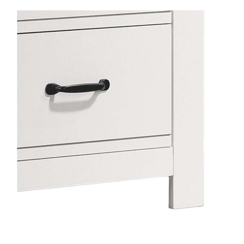 Table de chevet blanche à 2 tiroirs 21,5 po | Idée cadeau
