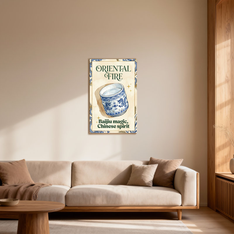 Fashion Blue Dragon Pattern On White Ceramic