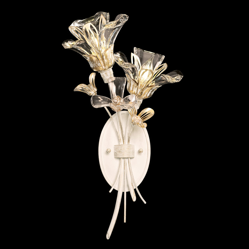 Azu Armed Sconce, White Gesso