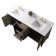 72'' Double Bathroom Vanity with Engineered Marble Top