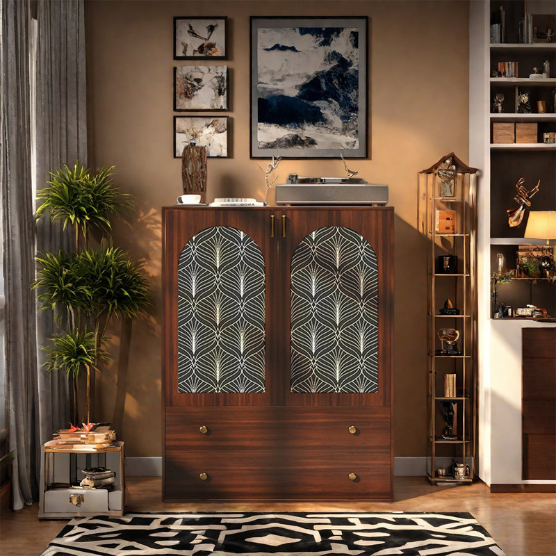 Armoire de rangement en pin avec tablettes