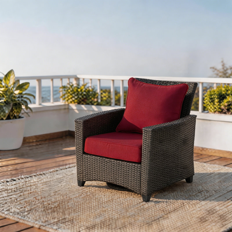 Coussins de siège profond 22 po x 22 po x 4,5 po pour l'extérieur / intérieur (ensemble de 1), coussins de siège et de dossier toutes saisons pour mobilier de patio