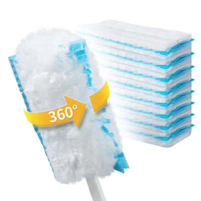 Oshang Disposable Heavy Duty Dusters, Multi-Surface Cleaning (2 Handles + 8 Refills)