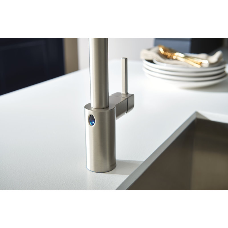 Moen Align MotionSense Wave Single Handle Spring Pulldown Kitchen Faucet with Power Clean Technology, Spot Resist Stainless