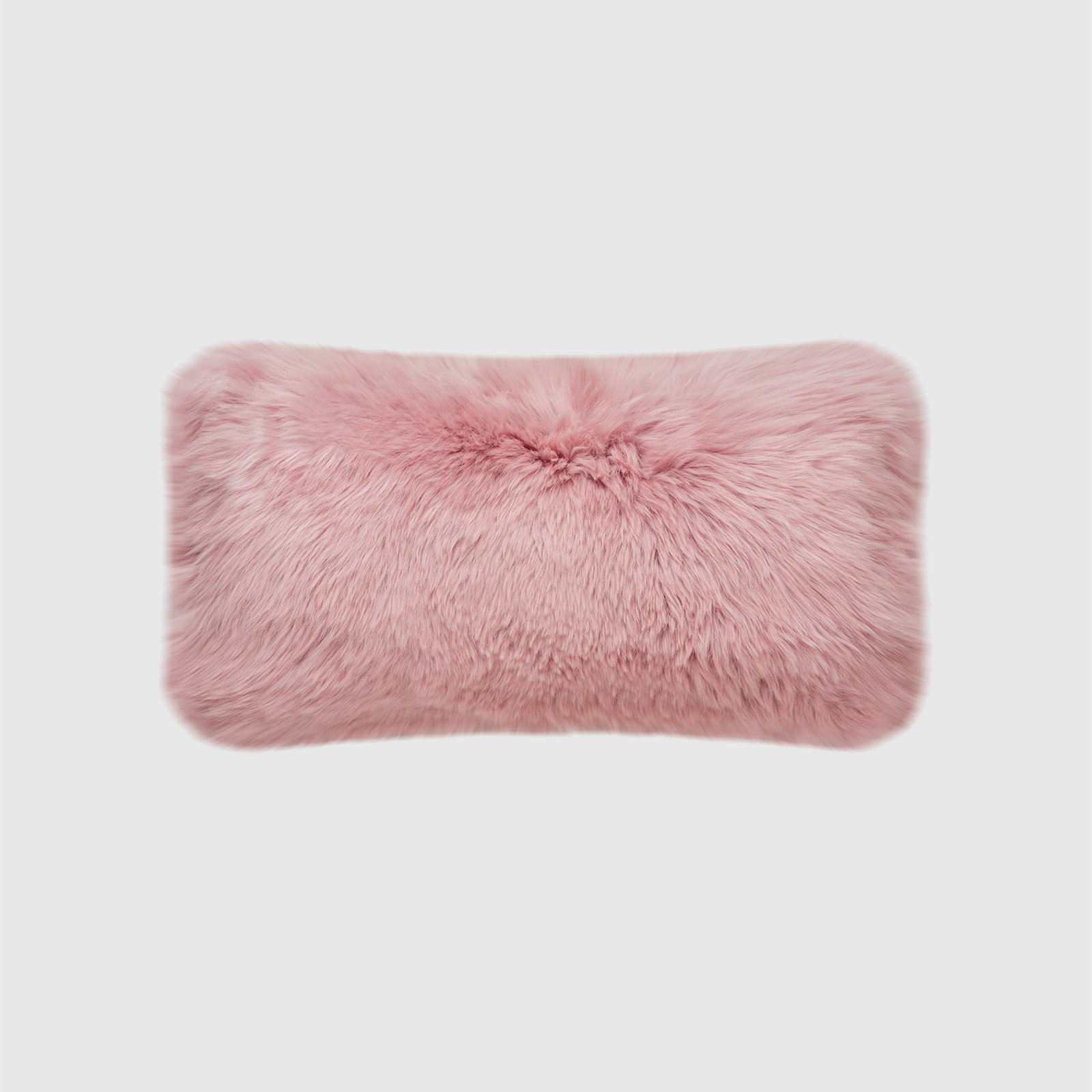 Fieldman Leather Lumbar Throw Pillow, Rosa Pink
