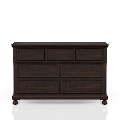 Commode sept tiroirs cerisier foncé