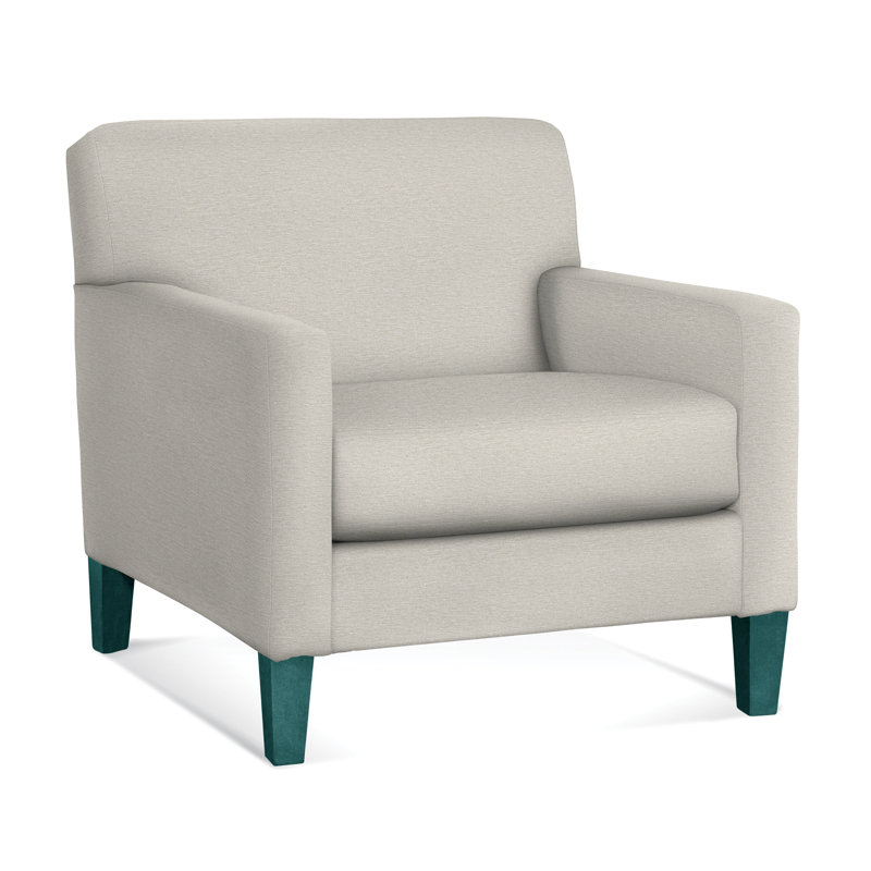 Tampa Armchair, White Performance Fabric; 0851-94, Java