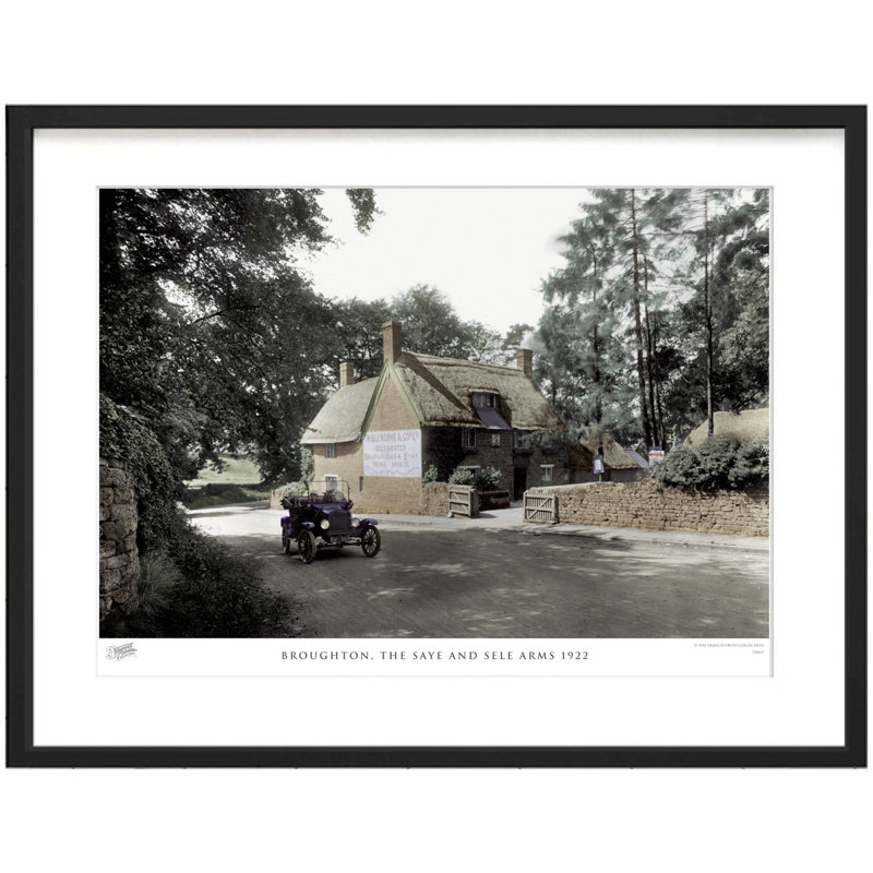 Broughton, The Saye And Sele Arms 1922 by Francis Frith - Single Picture Frame Print, Brown/Dark Green