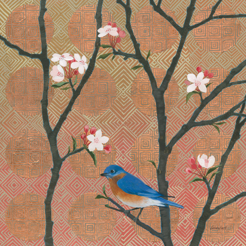 Cherry Blossoms I by Kathrine Lovell - Wrapped Canvas Painting, 30cm H x 30cm W