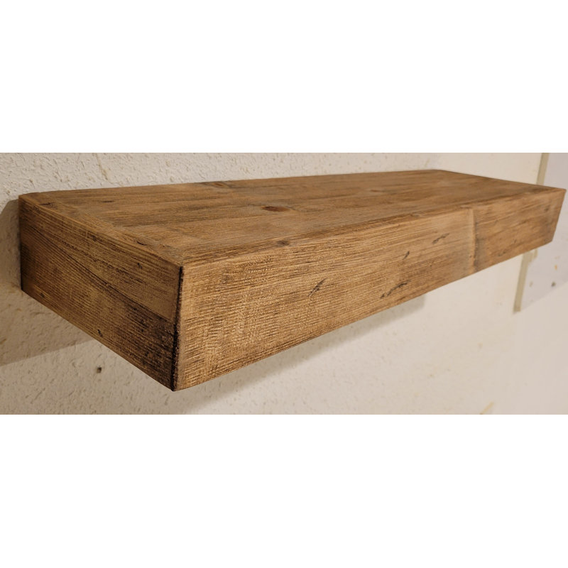 Tablettes flottantes Arzhin Pippi, Chêne rustique, H 3,5 po x l 30 po x P 8 po
