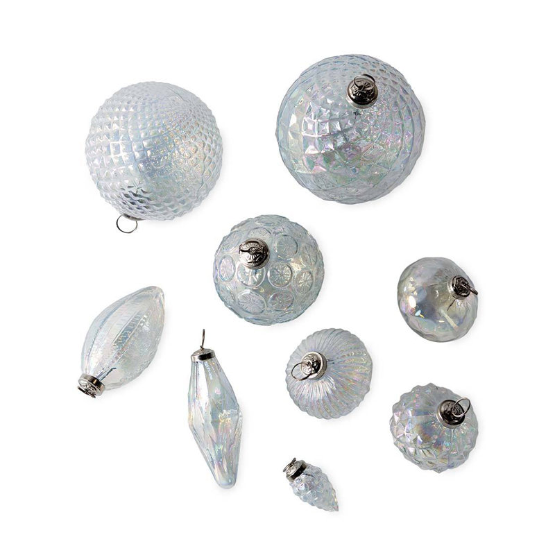 5'' Glass Holiday Shaped Ornament