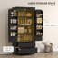 Armoire de rangement 64 po avec portes et tiroirs, noir-404863207