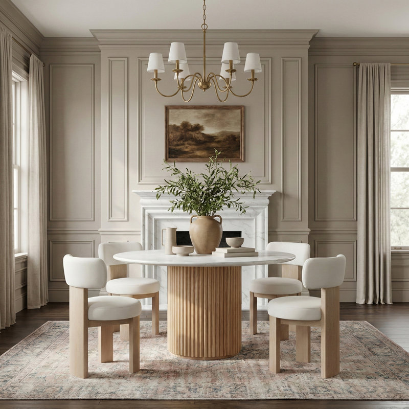 Chaise rembourrée en cuir végétalien Atelier, Crème végétalien en cuir, Naturel