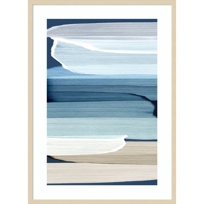 «Whispers of the Beach I» par Emma Peal, impression sur bois encadrée