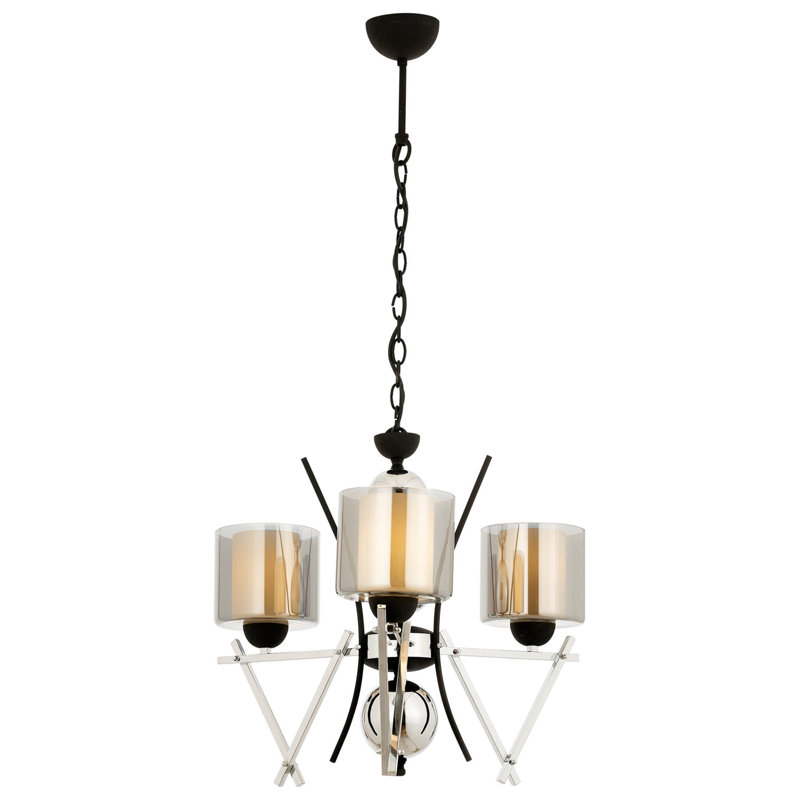Demps 3 - Light Unique/Statement Chandelier, Black
