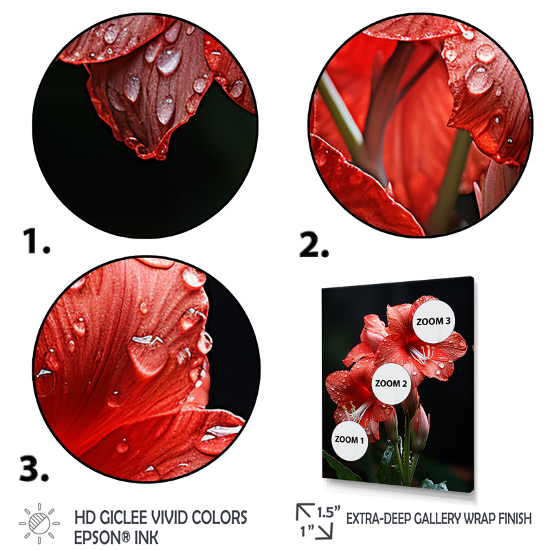 «Pink Lily Flower Elegance I», art mural lys, Cadre photo doré simple, H 32 po x l 16 po x P 1 po