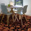 Hand-Knotted High-Quality Black and Red Area Rug