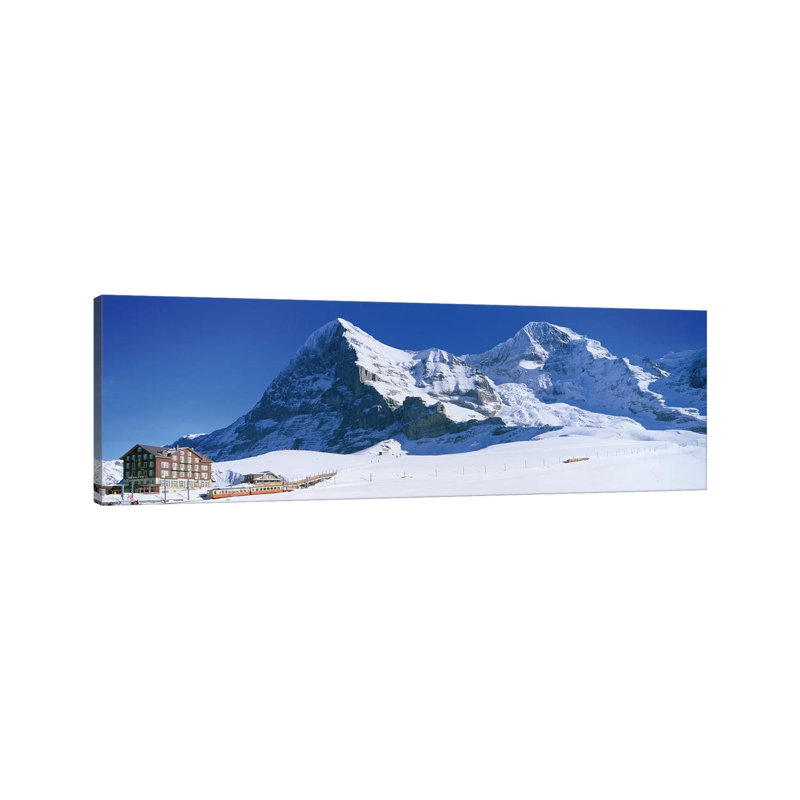 Eiger Monch Kleine Scheidegg Switzerland by Panoramic Images - Wrapped Canvas Panoramic Print