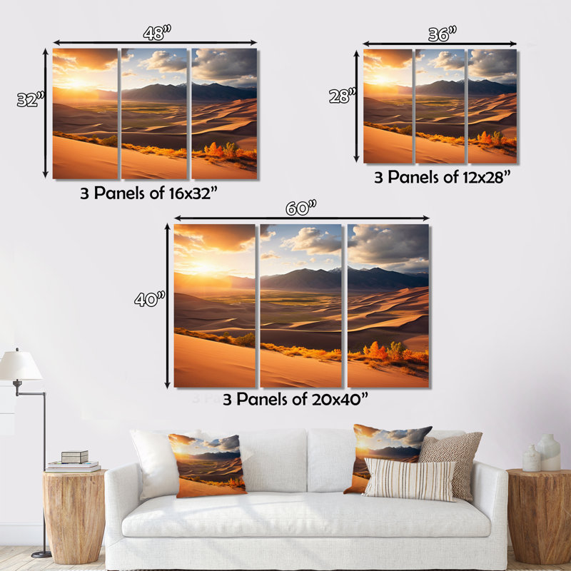 Colorado Wild Landscape II sur toile, 3 pièces, H 32 po x l 48 po x P 1 po