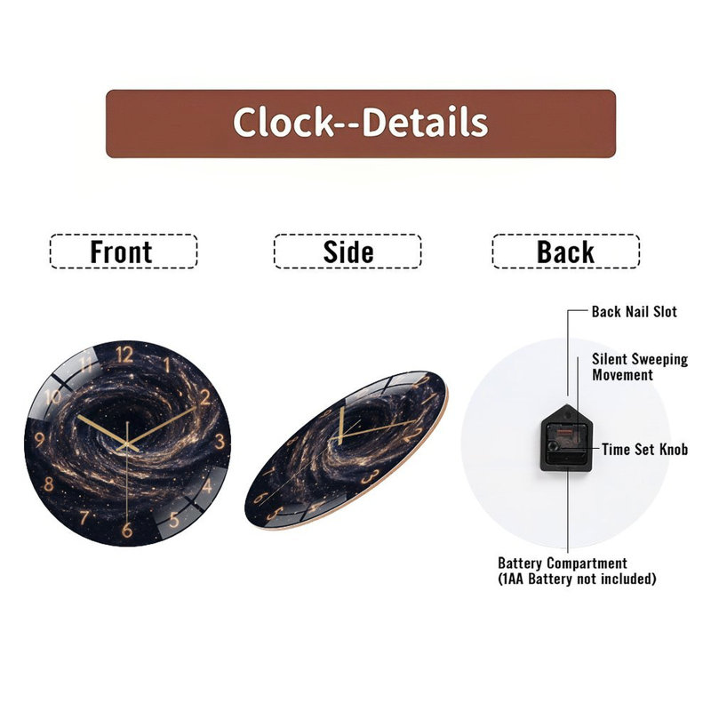 Horloge murale galaxie en spirale Galaxy
