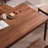 Simple Log Walnut Solid Wood Rectangular Table-1523703479