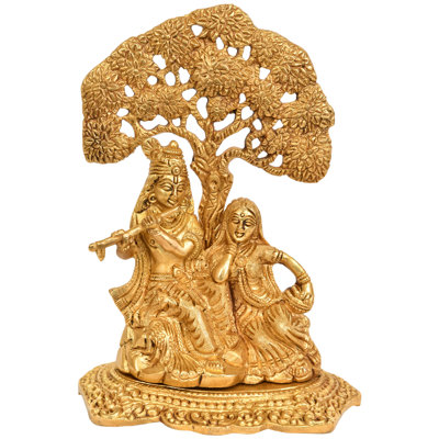 Radha Krishna sous l'arbre (statue plate)