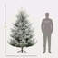 Arbre de Noël artificiel 7,5 pi, arbre de Noël articulé en pin avec 1218 branches réalistes, base en acier, ouverture automatique-118034227