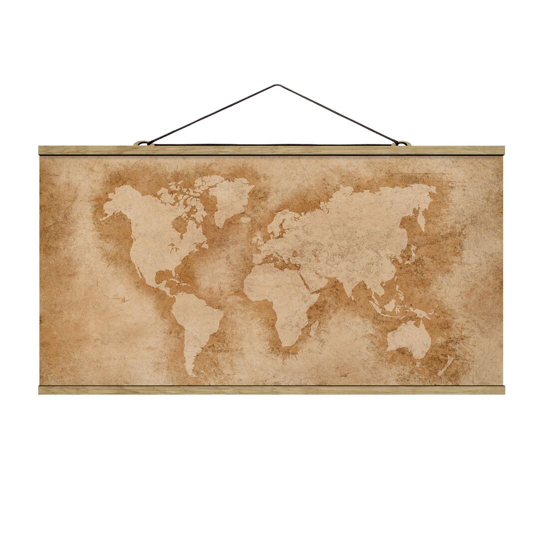 Stoffbild Antique World Map