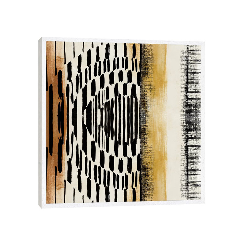 No Borders I by Eva Watts - Painting on Canvas, White Framed, 66.04cm H x 66.04cm W x 3.81cm D