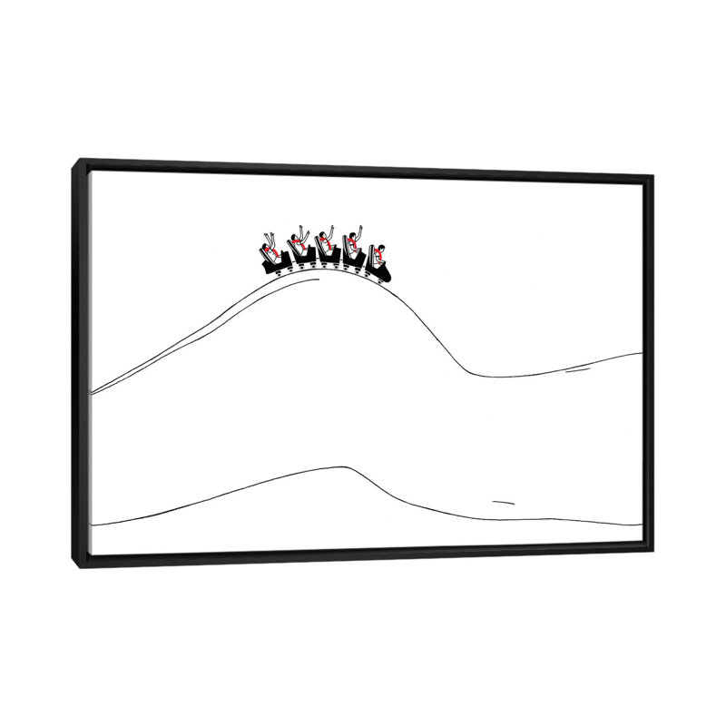 Descent by Filippo Spinelli - Print on Canvas, 101.6 cm H x 66.04 cm W, Black Framed