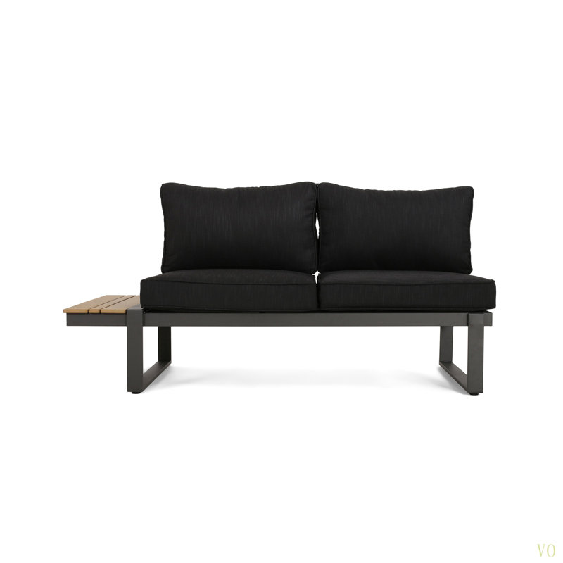 RIGHT ARM SOFA SEATER,  Right Hand Facing, Black, Dark Gray