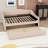 Teddy Upholstered Daybed with Twin Trundle and Smart LED Features-1253233237-1253233232