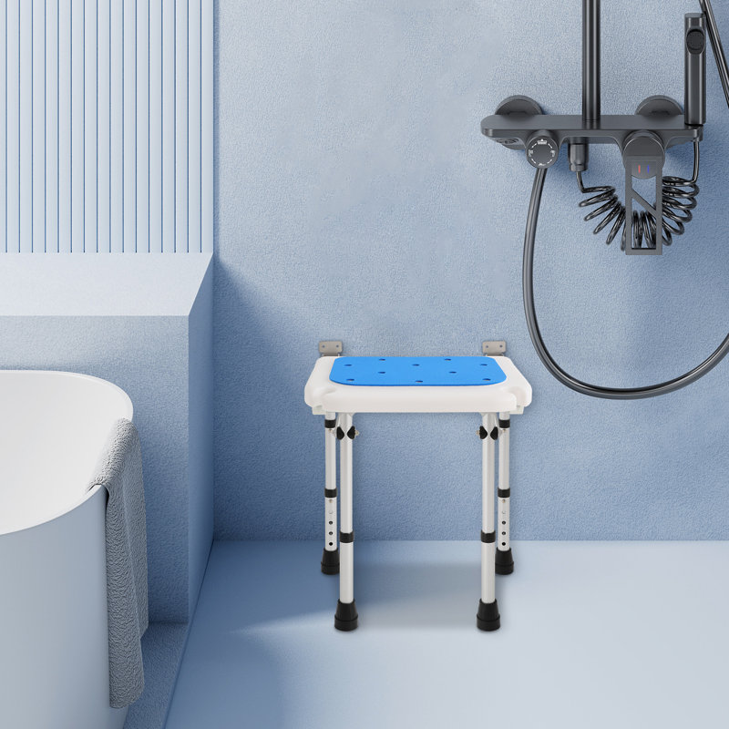 Siège de douche pliant pour montage mural, siège de douche à hauteur réglable, siège de douche pliable
