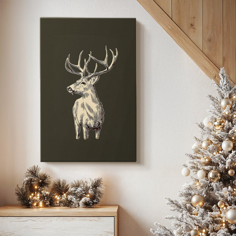 Toile tendue avec châssis en lin doux Carol of Pines, H 18 po x l 12 po