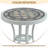 Round Metal Outdoor End Table , 23.82'' in. W 23.82'' in. D-84304121