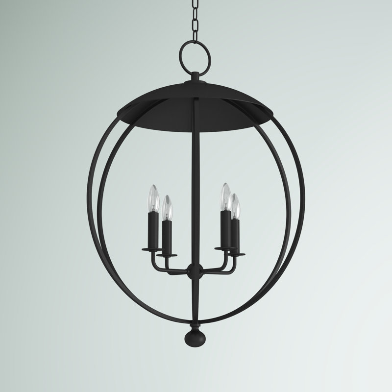 Luminaire suspendu 4 lumières Sophia, Fer vieilli