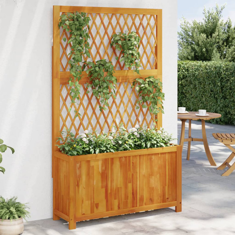 Harlow Wood Elevated Planter, 165cm H x 100cm W x 32cm D