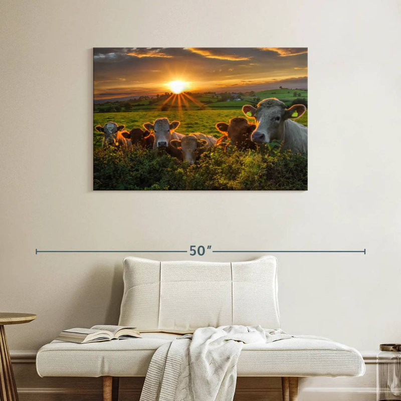 Brampt, vaches au coucher du soleil