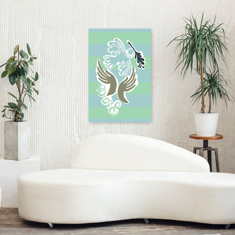 Peaceful Hands Dove Peaceful Serene Tranquil Bird Nature Wall Art Print 1 Piece Wrapped Canvas Wall Art