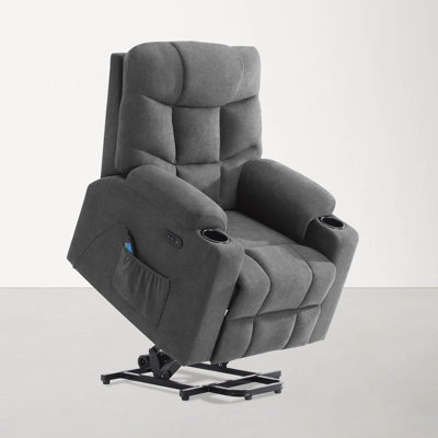 Fauteuil inclinable électrique Power Lift pour canapé en tissu pour personnes âgées avec recharge USB