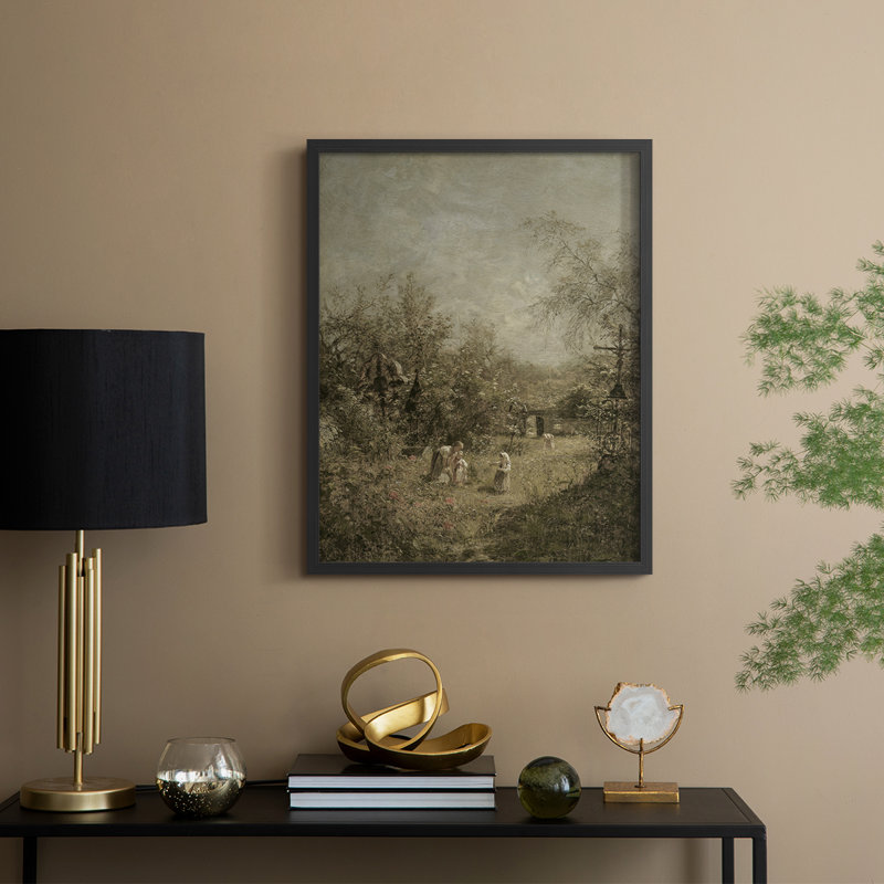 «Vintage Landscape», reproduction encadrée CL XXVI - bois massif, Noir, noir, noir, noir, H 30 po x l 24 po