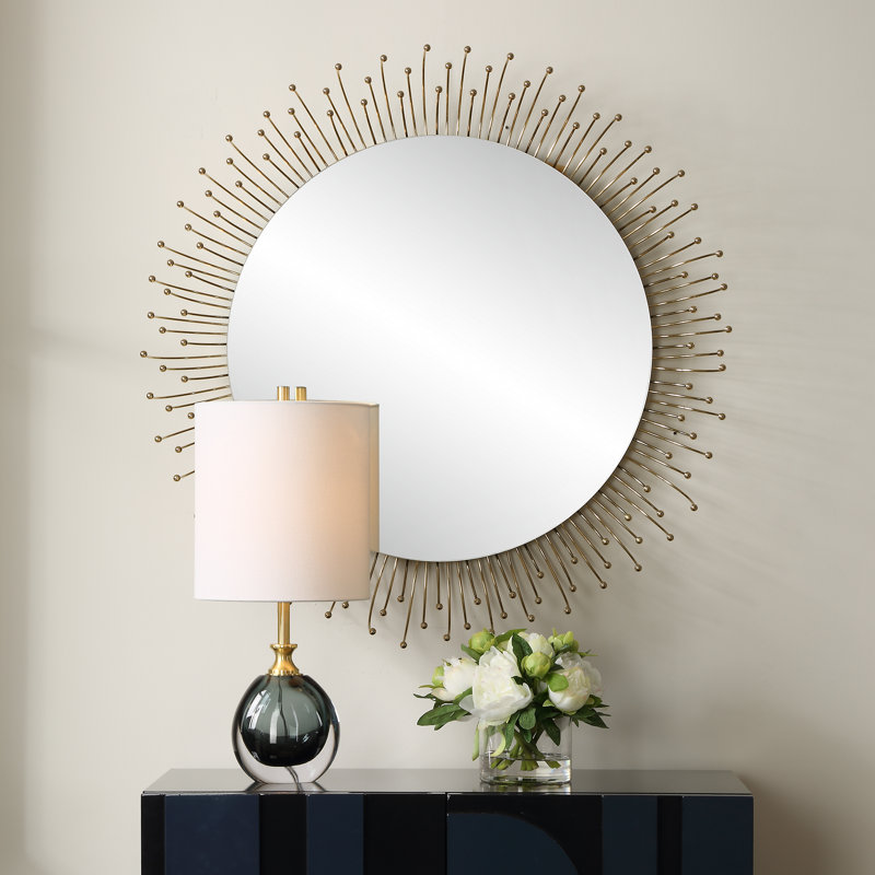 Miroir rond doré Fionnoula