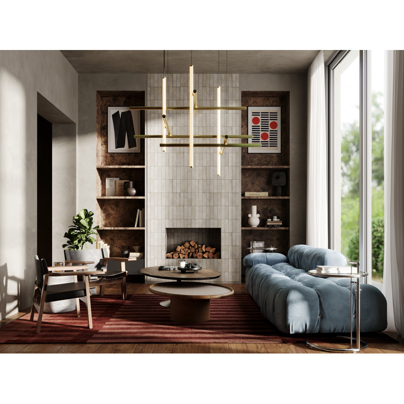 Labyrinth 1 - Light LED Chandelier, Brass