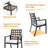 2-Piece PP Single-Seater Chairs + Coffee Table Set