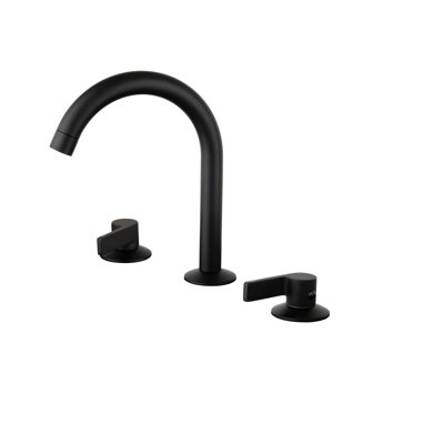 Ebony Widspread 3-hole,2-handle Bathroom Sink Faucet