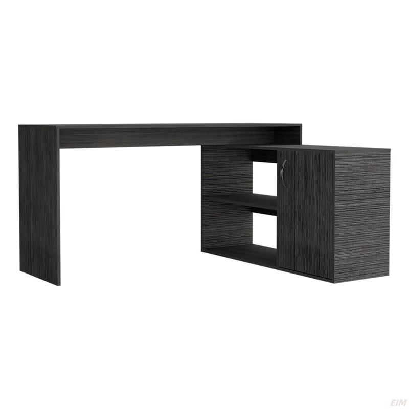 Bureau d'ordinateur en L Axis, Gris foncé