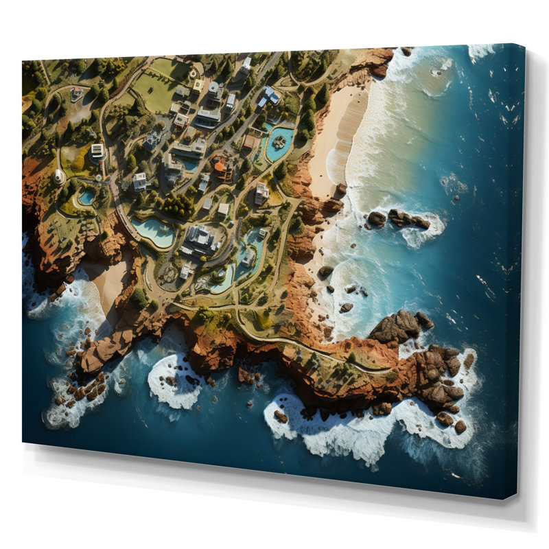 Clifton Beaches Cape, reproduction d'art sur toile, H 34 po x l 44 po x P 1,5 po, Toile tendue
