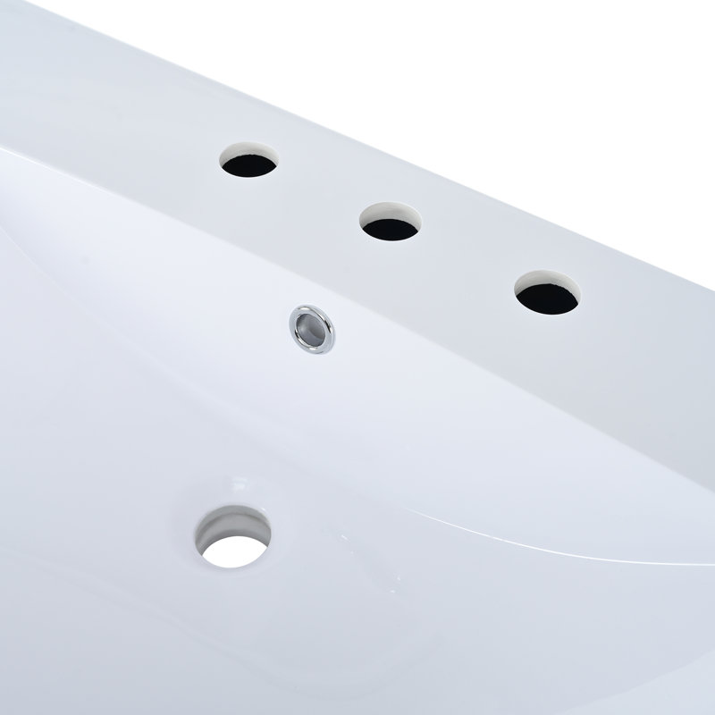 Comptoir de meuble-lavabo décalé à gauche 36 po avec 3 trous Roomfitter