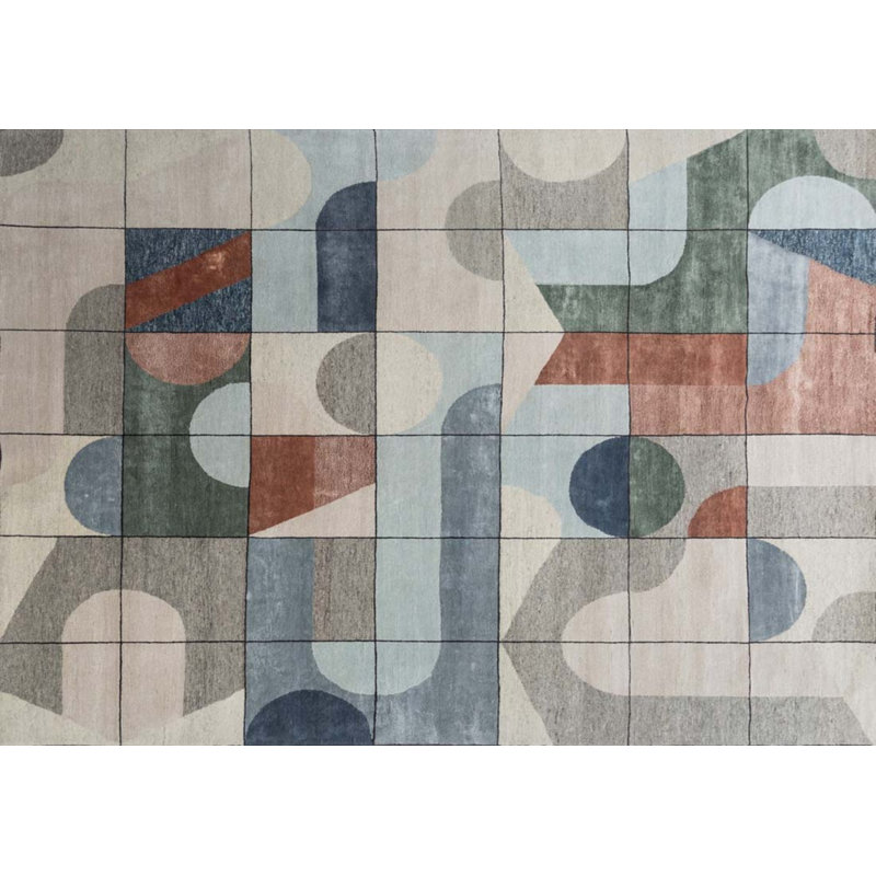Contemporary One-of-a-Kind Rectangle 8 X 10 Wool Area Rug
