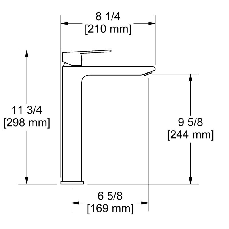 Fresk™ Single Handle Tall Lavatory Faucet, Brushed Nickel